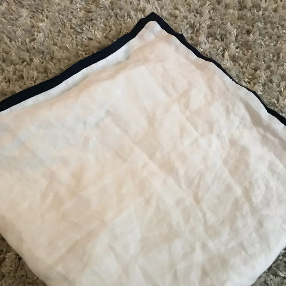 Pottery Barn Belgian Flax Linen Contrast STD Sham